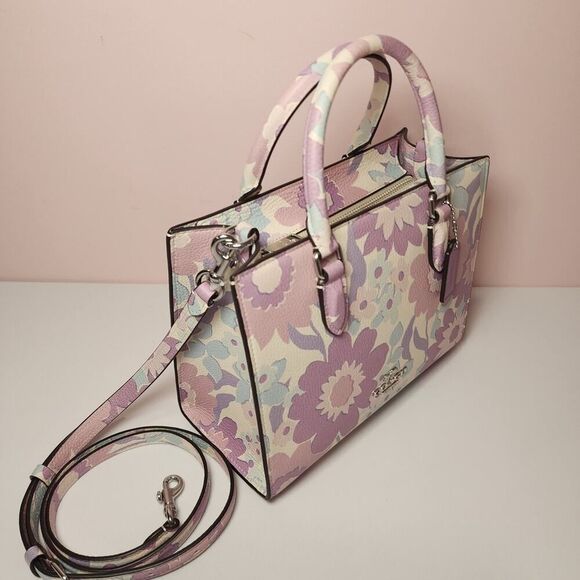 NWT Coach CBM08 Maggie Small Tote Bag With Floral Print - Picture 4 of 6